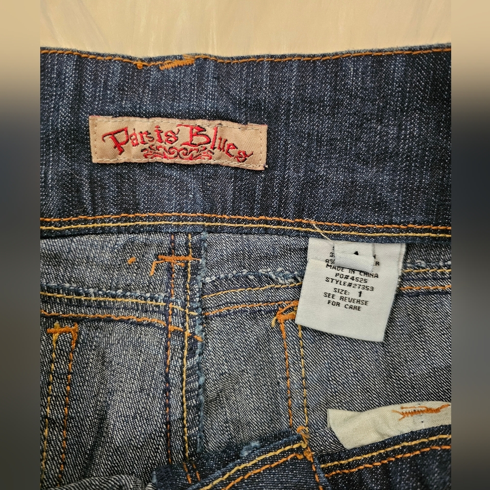 Vintage Paris Blues Cuffed Denim Capris - Picture 3 of 7